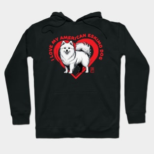 I Love My American Eskimo Dog- I Love my dog - Smart dog Hoodie